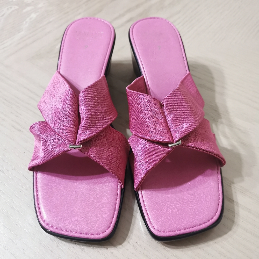 Italian Shoemakers Pink Heeled Sandals